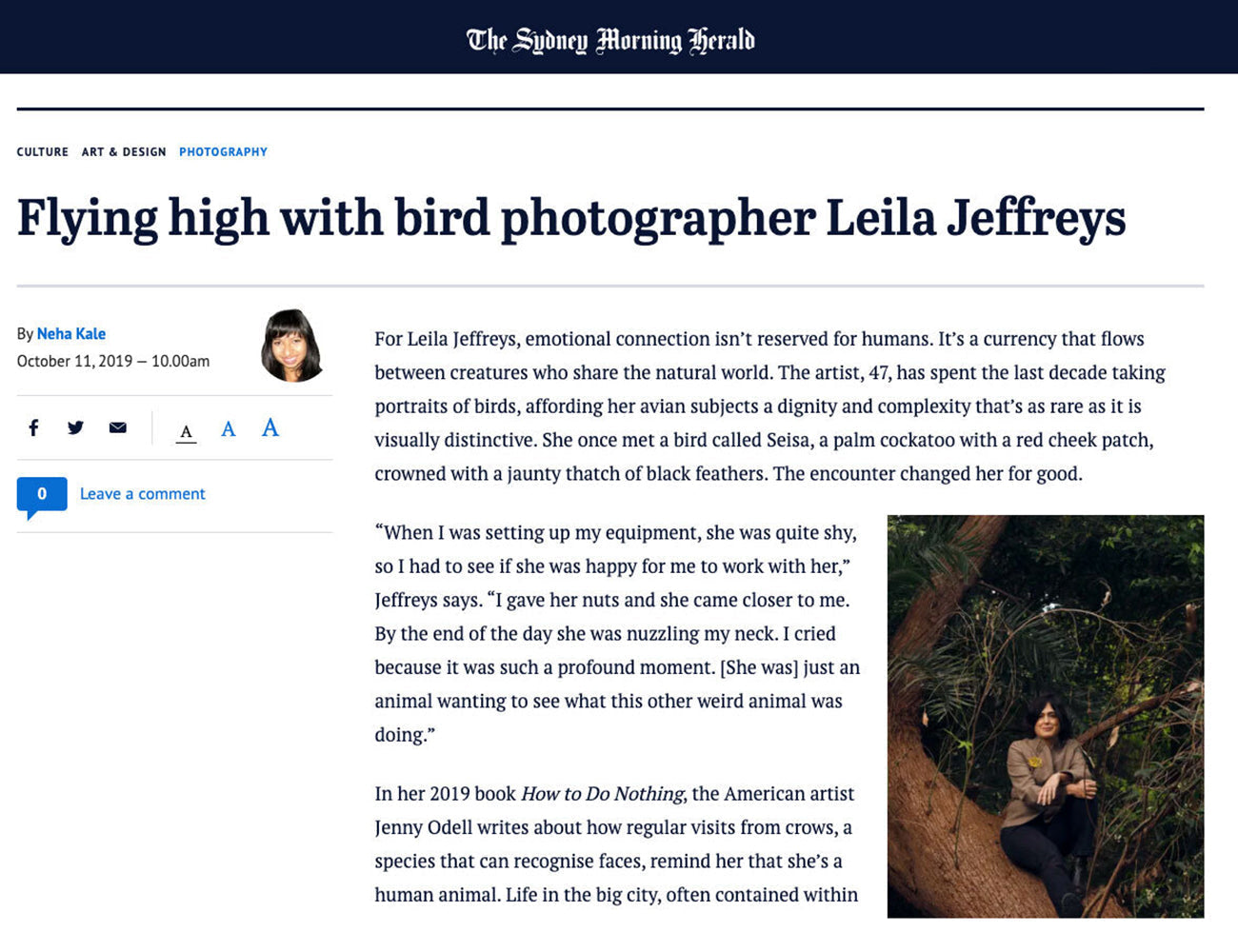 Flying high with bird photographer Leila Jeffreys